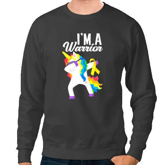 Unicorns Childhood Cancer Warrior Unicorns Childhood Cancer Awareness Sweatshirts