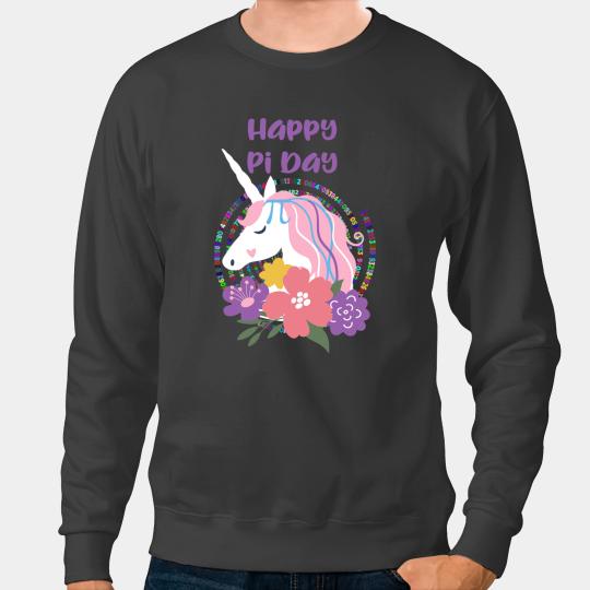 Unicorns Cute Unicorns Celebrating Happy Pi Day Sweatshirts