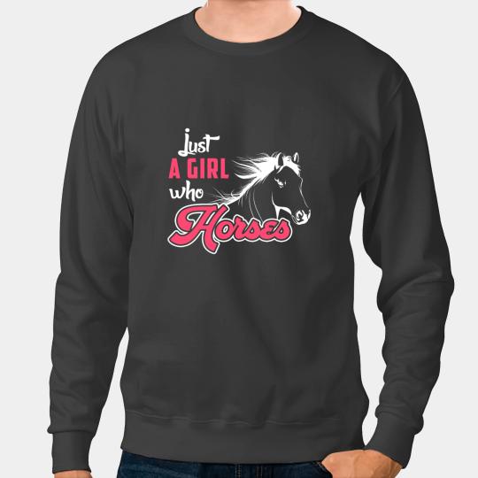 Funny Horse Girl Who Loves Horses Horseshoe Equestrian Sport Dressage Sweatshirts