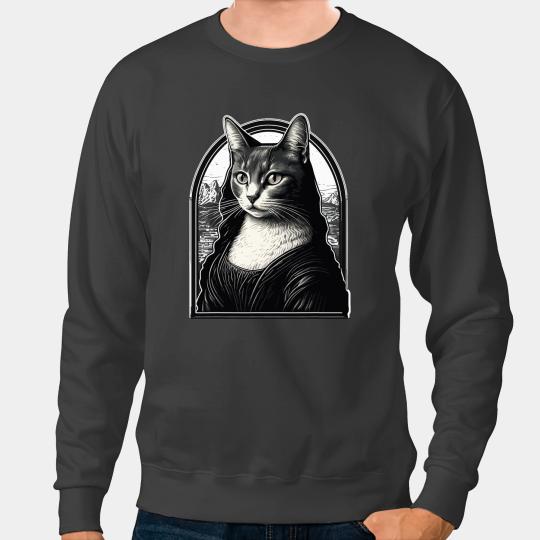 black cats Paws Mona Lisa Meowna Lisa Cat Lover Owner Cat Mom Dad 32 Sweatshirts