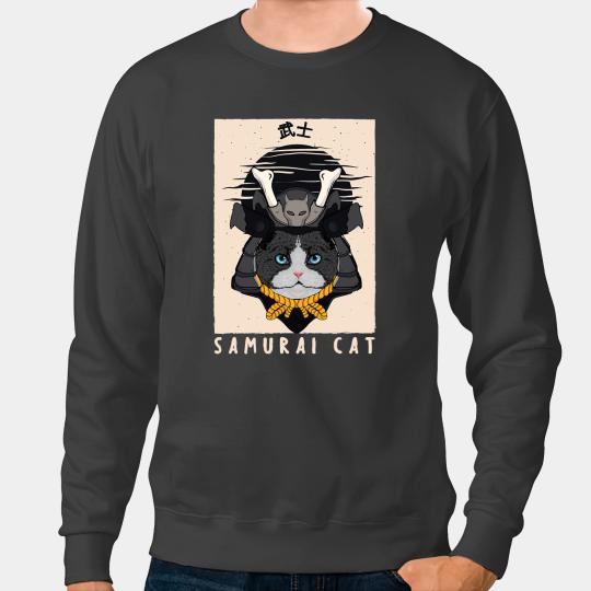 Cat Paws Japanese Samurai Cat vintages Cat Sweatshirts