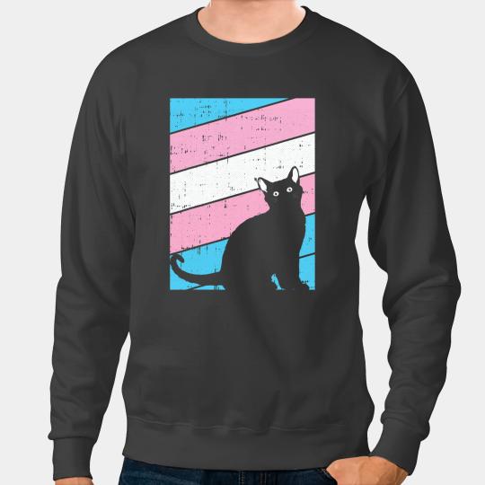 black cats Paws LGBT Pride black cats Transgender Pride Kitten Lover LGBTQ Proud Ally Sweatshirts