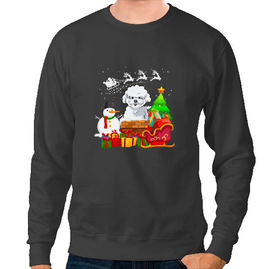 Dog Bichon Frise Funny Christmas Dog 3 Sweatshirts