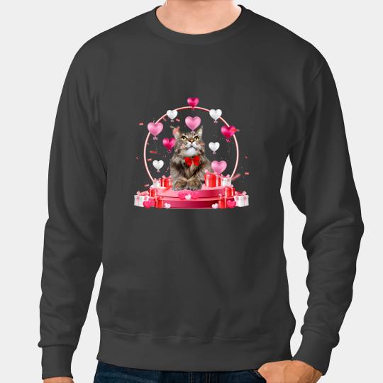 Cat Paws Persian Cat Is My Valentine Happy Valentines Day Girls Sweatshirts
