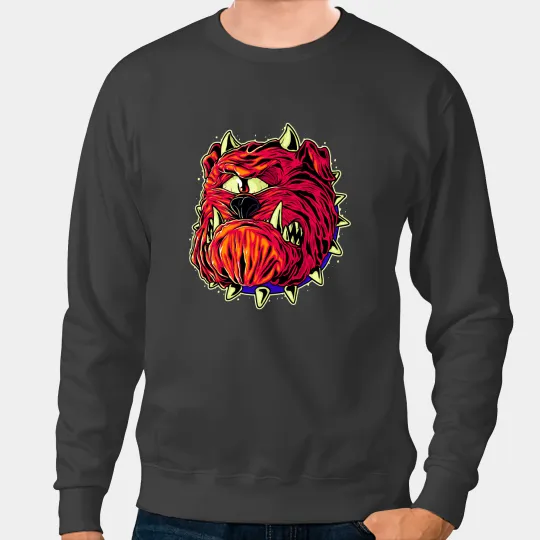 Dog English Bulldog Devil Cyclops English Bulldog Pet Dog Face Bulldog Lovers Sweatshirts