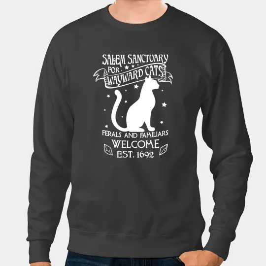 black cats Paws Witch Salem Sanctuary For Wayward Black Cats 1692 Gift Idea Sweatshirts