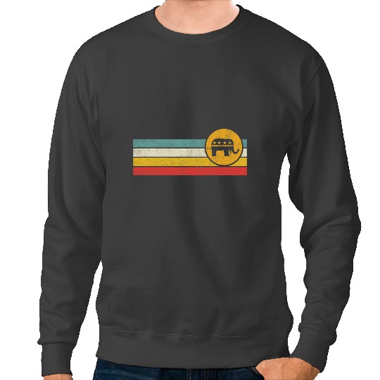 Elephants Lover Republican Elephant Distressed vintages Retro Style Sunset Sweatshirts