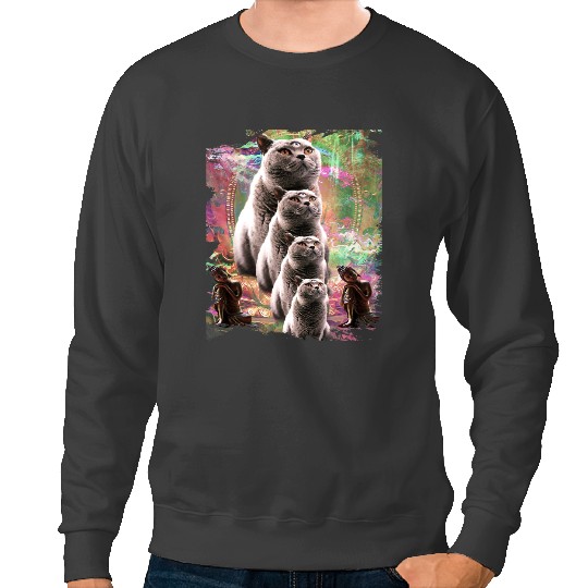 Cat Paws Buddha Cat Sweatshirts