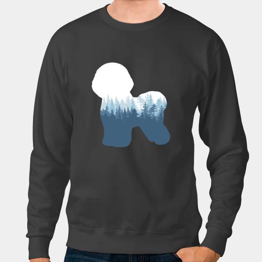 Dog Bichon Frise Silhouette Outdoor Nature Sweatshirts