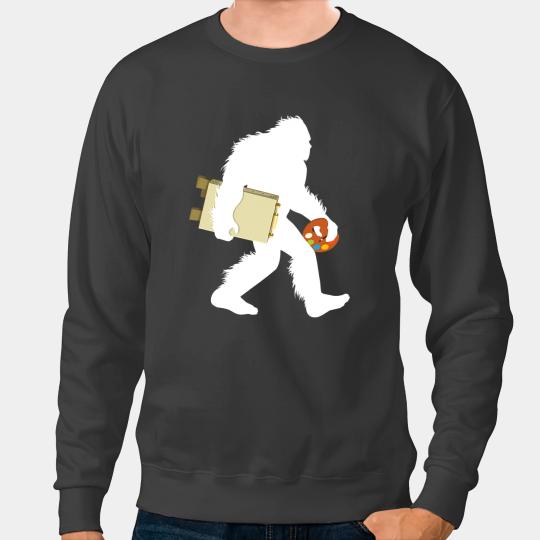 bigfoots Painter Artistic Cryptid Painting Sasquatch Artist Sweatshirts