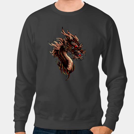 Dragon Animals Dragons Chinese Dragon Japanese Art Tokyo Dragon Asia Tattoo Style 31 Sweatshirts