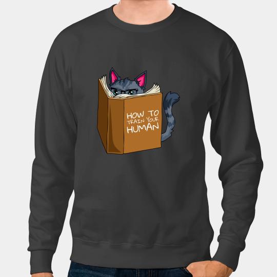 black cats Paws How To Train Your Human Hilarious Cats Meow Kitty Sweatshirts
