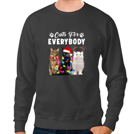 black cats Paws for Everybody Kittens Lovers Funny Cat Christmas xmass 104 Sweatshirts