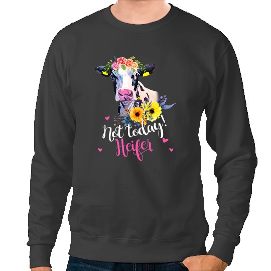Cattle Cow not today heifer farmer women not today heifer Sweatshirts