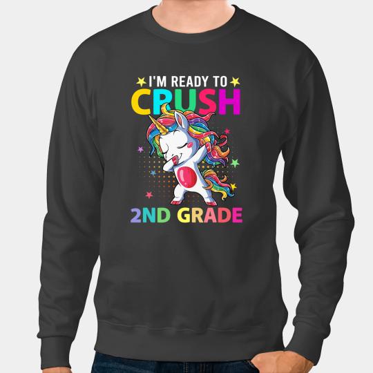 Unicorns 2nd Grade Dabbings Unicorns Back to School Girls Sweatshirts