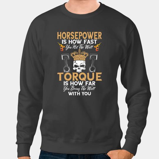 Funny Horse Diesel Mechanic Funny Horsepower Torque Mechanic Driver Sweatshirts