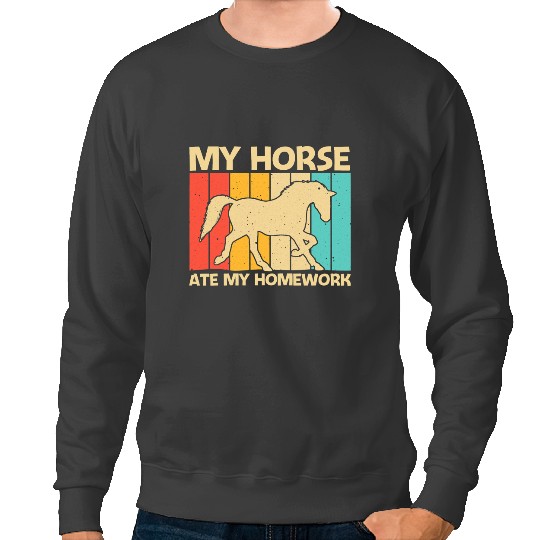 Funny Horse Cool Horse For Kids Boys Equestrian Horseback Riding Lover Sweatshirts