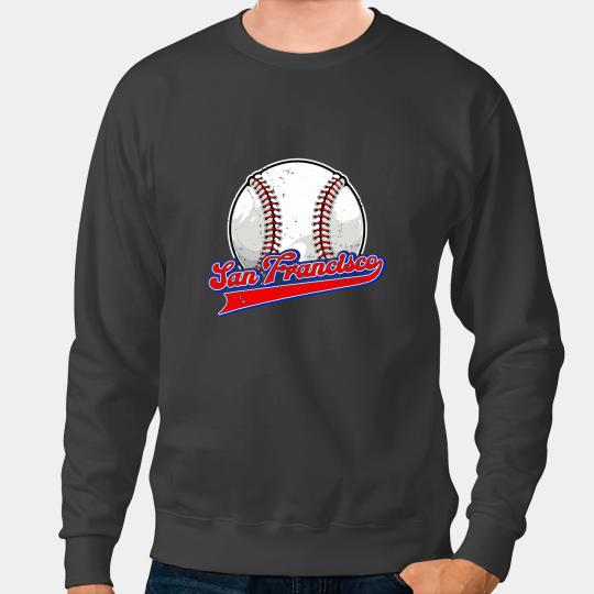 Baseball Gift vintages San Francisco Cityscape Baseball Lover Player Fans 3 Sweatshirts