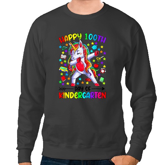 Unicorns 100th Day Of School 100 Days Of Kindergarten Sweatshirts