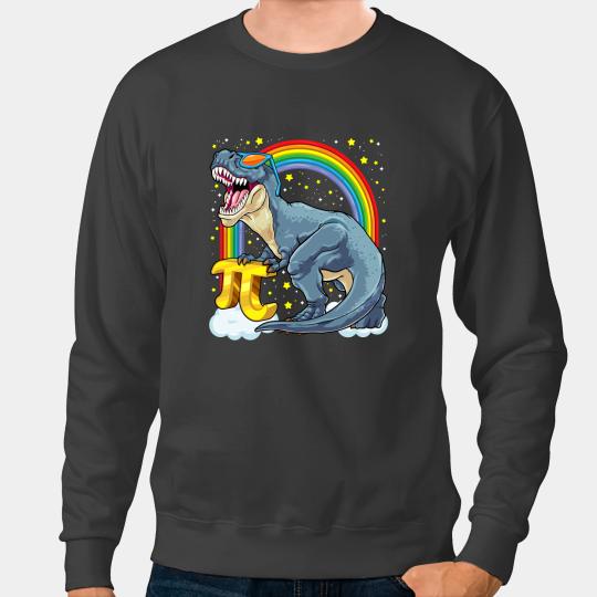 Dinosaur Dino Happy Pi Day 3.14 Dinosaur T Rex Pi Mathematics Math Teacher 1 Sweatshirts