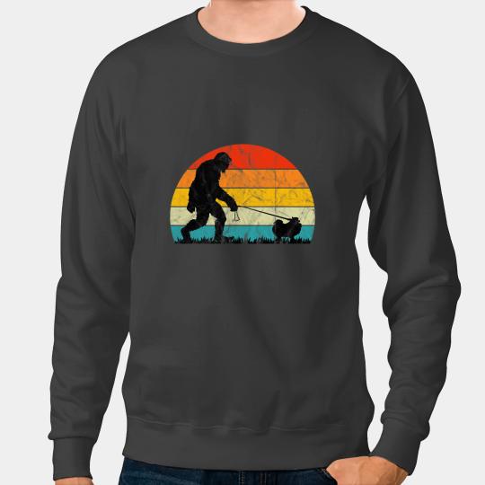 bigfoots Walking Pomeranian Dog Training Puppies Mom Dad Sweatshirts