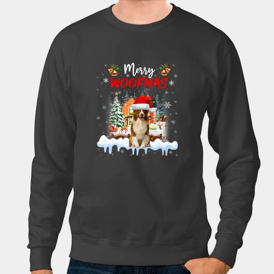 Dog Border Collie Merry Woofmas Border Collie Christmas Tree Dog Lover xmass 98 Sweatshirts