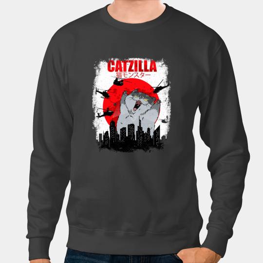 Cat Paws Catzilla Funny Cat graphic vintages For Sweatshirts