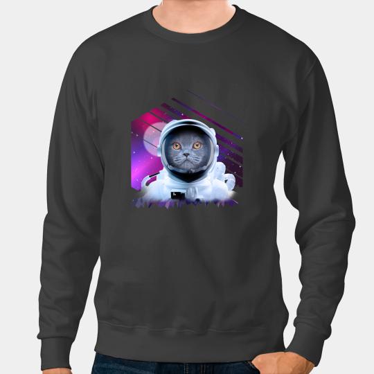 Cat Paws Astronaut Cat Astronomy Galaxy Cat Astronaut Sweatshirts
