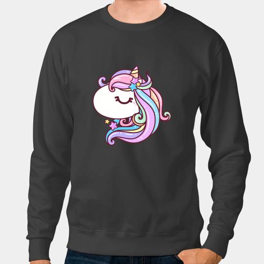 Unicorns Cute Unicorns Stars Pastel Rainbow Kawaii Unicorns Face Kids Sweatshirts