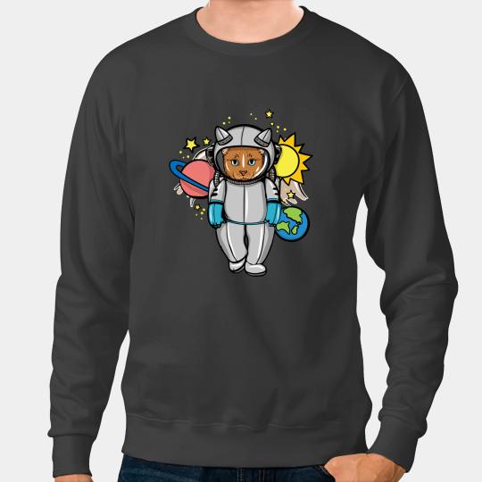 Cat Paws Astronaut Space Cat Gift Astronomy Lover Sweatshirts