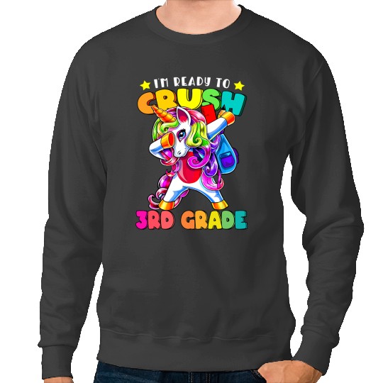 Unicorns 3rd Grade Dabbings Unicorns Back to School Girls1 Sweatshirts