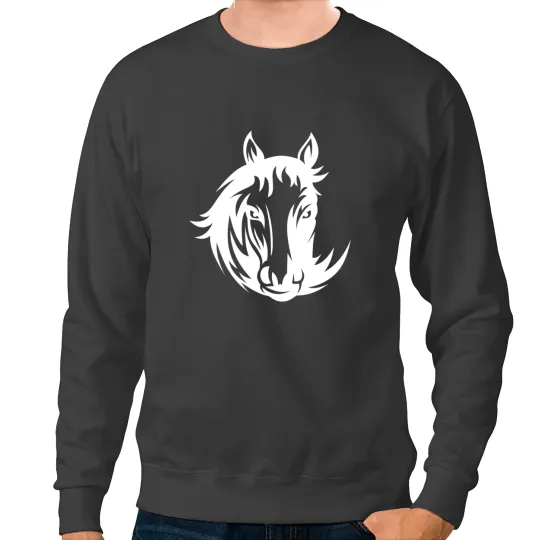 Funny Horse Cool Horse Head Horse Pony Mane Animal for Men Women Kids Sweatshirts