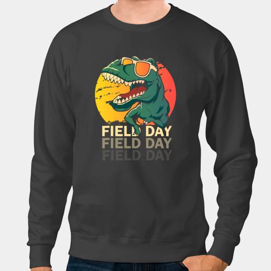 Dinosaur Dino Field Day Dino TRex Last Day Of School Kids Teacher Sweatshirts