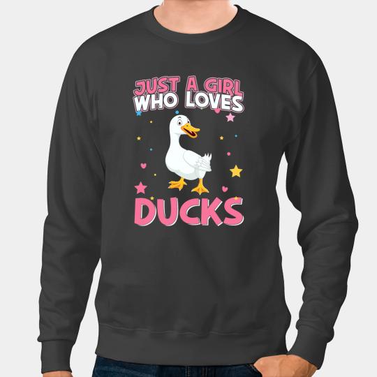 Just a Girl who loves Ducks Harvest Farming Barn Cattle 1 Sweatshirts