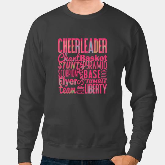 Cheerleader Gift Kids Cute Cheerleader Gift Pink Cheer Moves Cheerleading Coach Sweatshirts