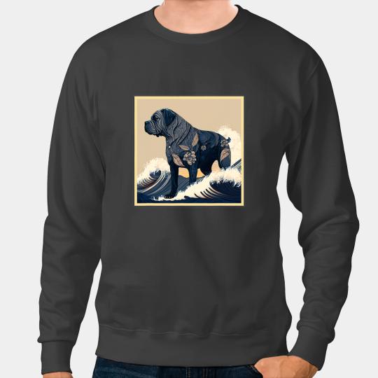 Surrealism Japanese Painting Cane Corso dog Sweatshirts