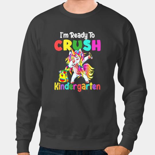 Unicorns Crush Kindergarteb Dabbings Unicorns Back to School Girls Sweatshirts