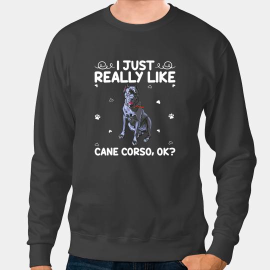 Funny Cane Corso Dog Lover I Just Really Like Cane Corso Ok Sweatshirts
