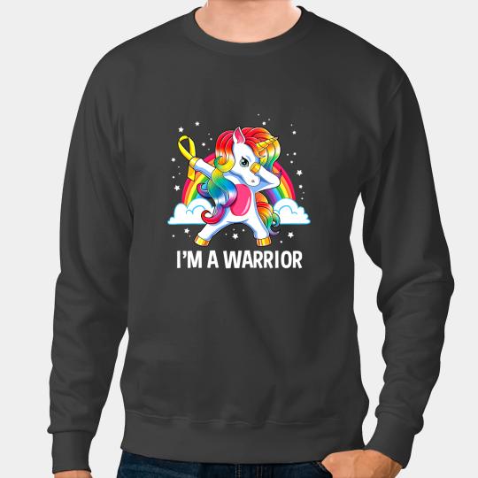 Unicorns Childhood Cancer Awareness Warrior Girls Sweatshirts