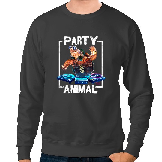 KV9 Turtle Party Animal Turtle DJ Hip Hop ClubMix on Turntables Turtles 37 Sweatshirts