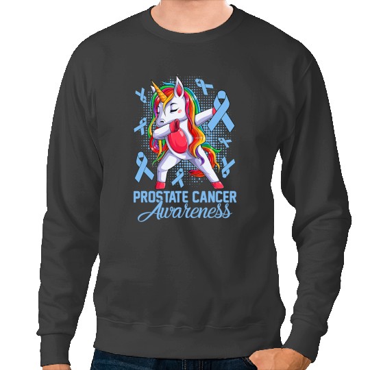 Unicorns Funny Dabbings Unicorns Prostate Cancer Awareness Day Warrior Sweatshirts