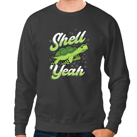 KV9 Turtle Shell Yeah Funny Sea Turtle Ocean and Sea Life Lovers 512 Sweatshirts