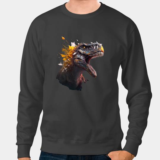 Dinosaur Dino Cool angry dinosaur Tyrannosaurus Rex 4 Sweatshirts