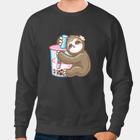 Sloth Gift Boba Bubble Milk Tea Kawaii Girl Food lover Sweatshirts