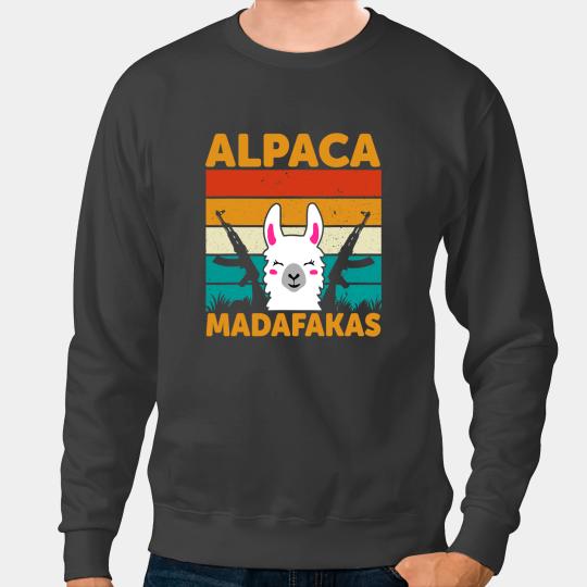 Lama Llama Retro vintages Style Alpaca Madafakas Funny Llama Lover Sweatshirts