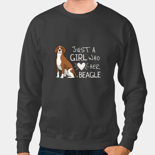 Just A Girl Who Loves Her English Beagle Dog Puppy Love Sweatshirts