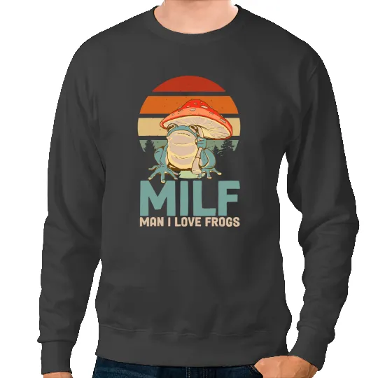 Frog Gift vintages Man I Love Frogs Funny Saying FrogAmphibian Lovers Sweatshirts