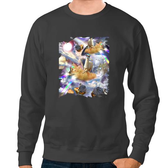 GP Guinea Pig Space Llama Riding Caticorn Unicorns Cat Guinea Pig Pizza Sweatshirts