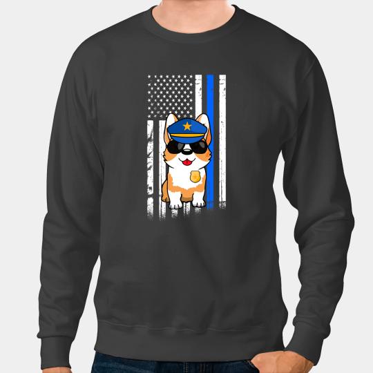 Welsh Corgi Police Corgi Back the Blue Law Enforcement Appreciation Gift 235 Corgis Sweatshirts