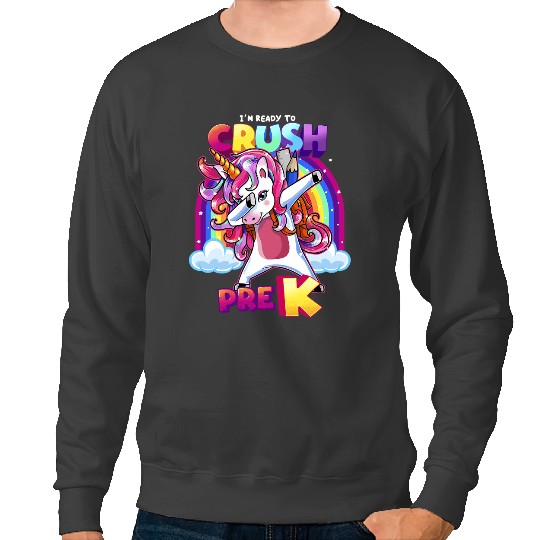 Unicorns Crush PreK Dabbings Unicorns Kids Back to School Sweatshirts
